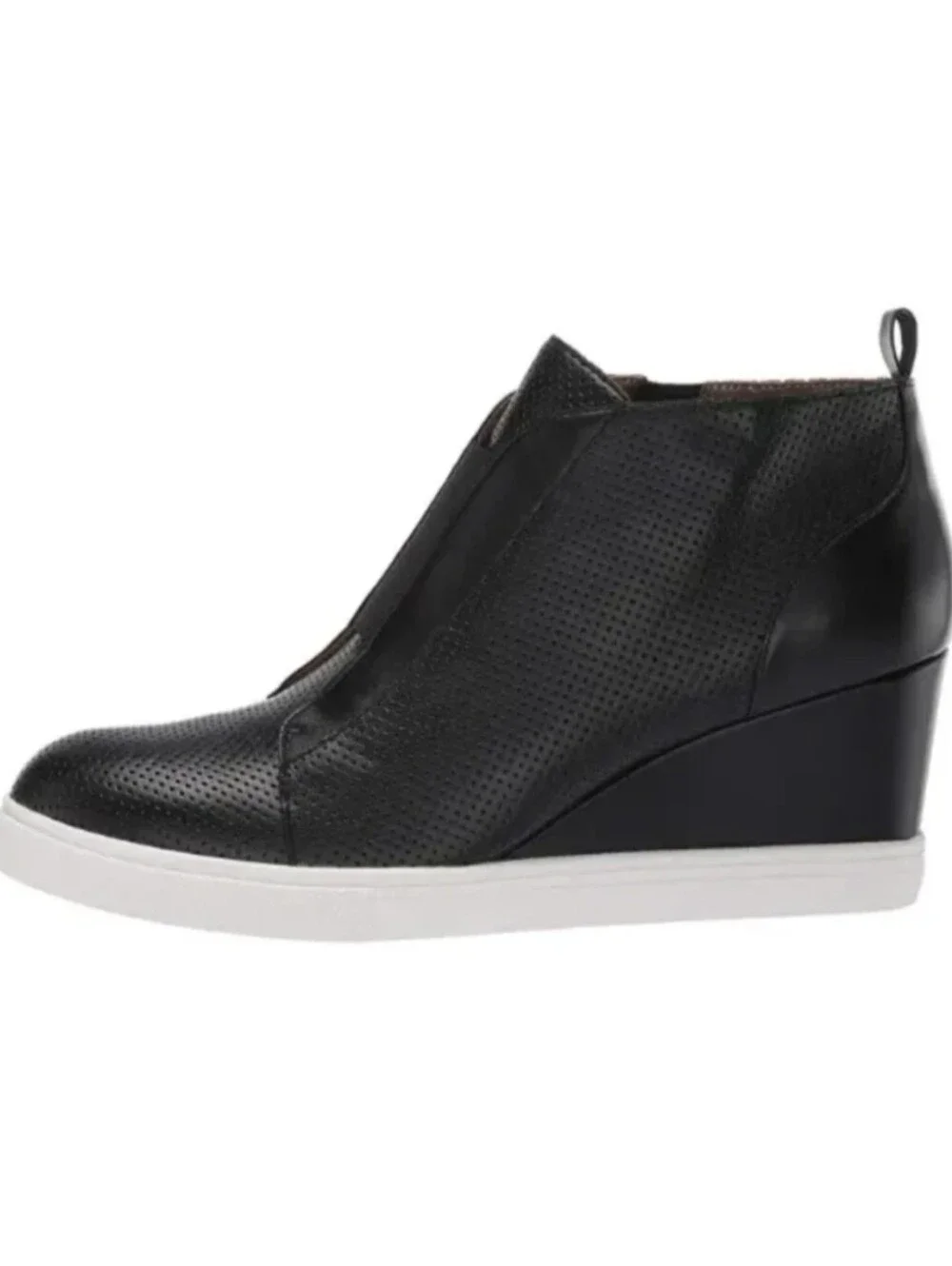 Linea Paolo Felicia Wedge Sneaker Black Platform Shoes Bootie Womens Size: 8.5M